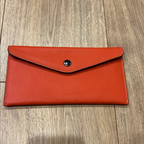 Handbags - NWOT orange leather wallet